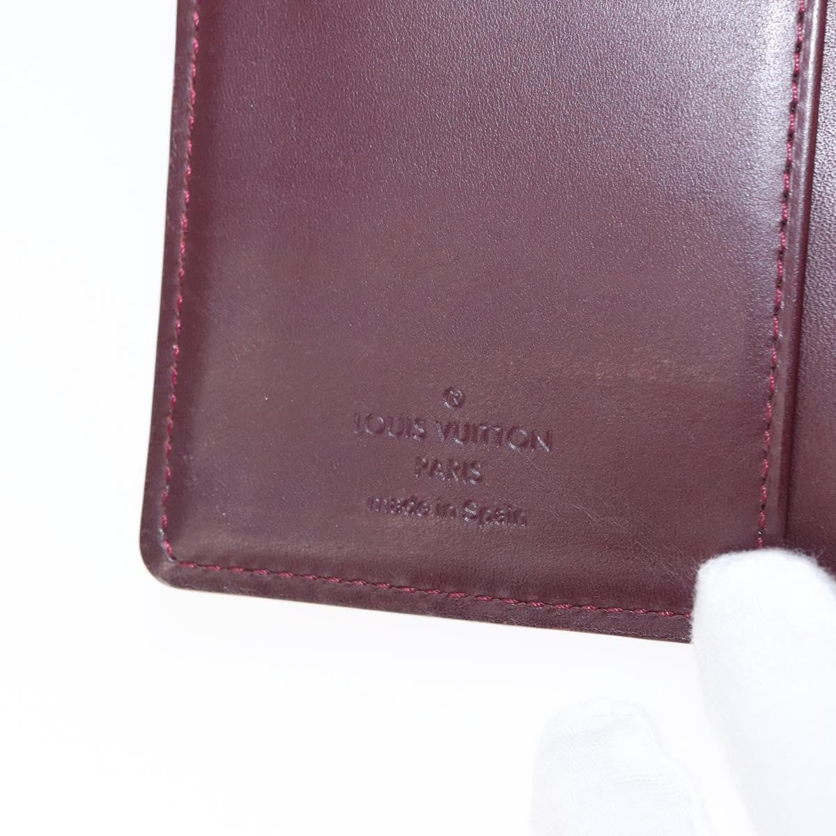 Louis Vuitton Mat Ring Agenda Cover Monogram Vernis, BURGUNDY, PATENT_LEATHER, Clutche & pouche