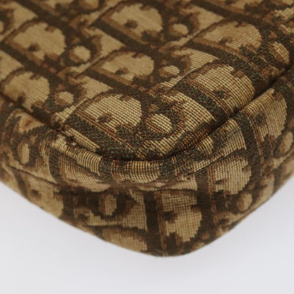 Christian Dior Vintage Trotter Shoulder Bag Canvas, BROWN, CANVAS, Shoulder bag