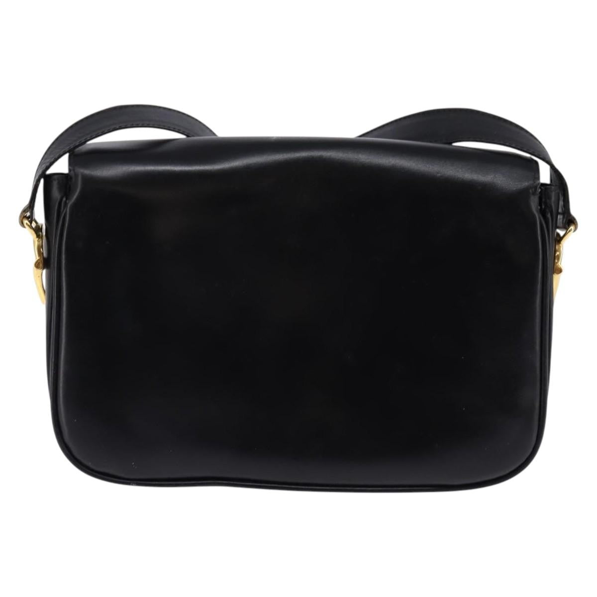 Celine Horse Carriage Shoulder bag Leather, BLACK, LEATHER, Shoulder bag