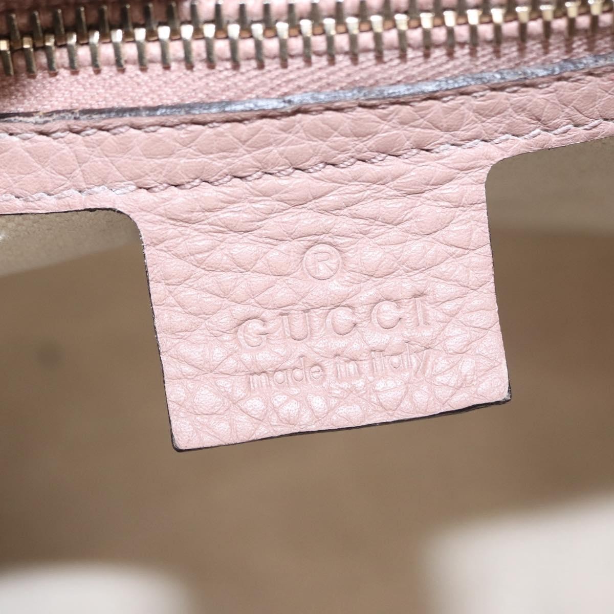 Gucci Bamboo Shopper Tote Leather, PINK, LEATHER, Handbag