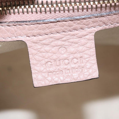 Gucci Bamboo Shopper Tote Leather, PINK, LEATHER, Handbag