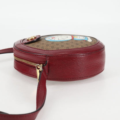 Gucci Doraemon Round Shoulder Bag Printed Mini GG Coated Canvas, BEIGE, PVC, Shoulder bag