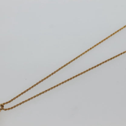 Christian Dior Logo Pendant Necklace Metal, GOLD, METAL, Necklace