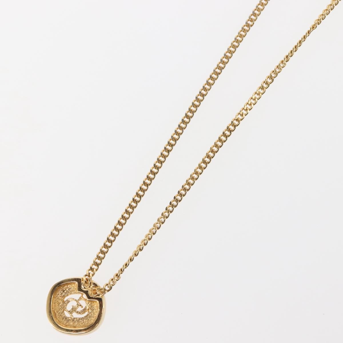 Christian Dior CD Pendant Necklace Metal, GOLD, METAL, Necklace