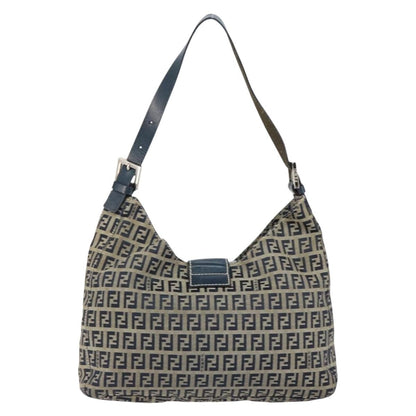 Fendi Vintage Hobo Zucchino Canvas, NAVY, CANVAS, Shoulder bag