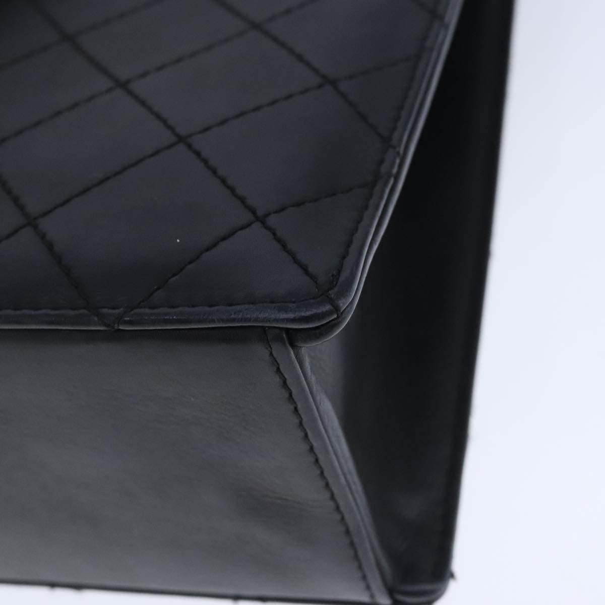 Chanel Vintage CC Turnlock Satchel Leather, BLACK, LEATHER, Handbag