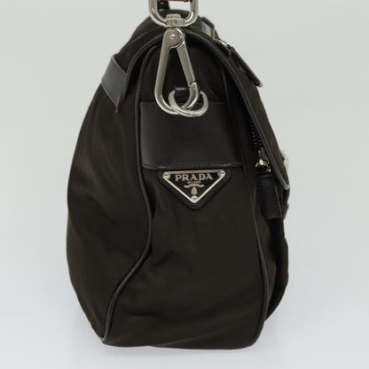 Prada Vintage Flap Shoulder Bag Nylon, Khaki, Nylon, Shoulder Bag