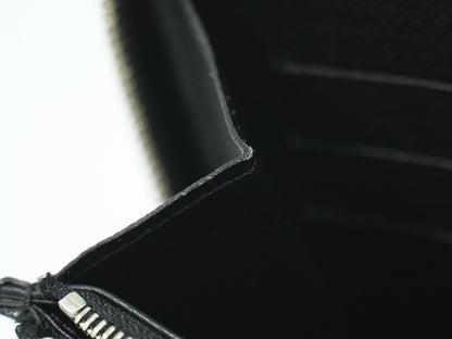 Louis Vuitton Zippy Organizer Taiga Leather, BLACK, LEATHER, Wallets