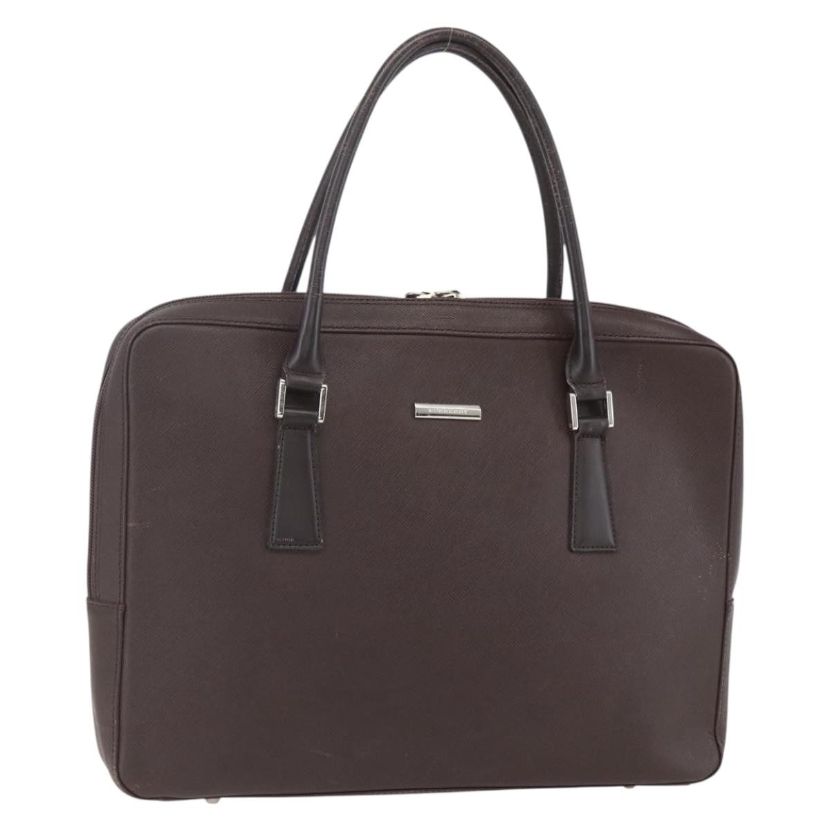 Burberry Vintage Handbag Leather, BROWN, LEATHER, Handbag