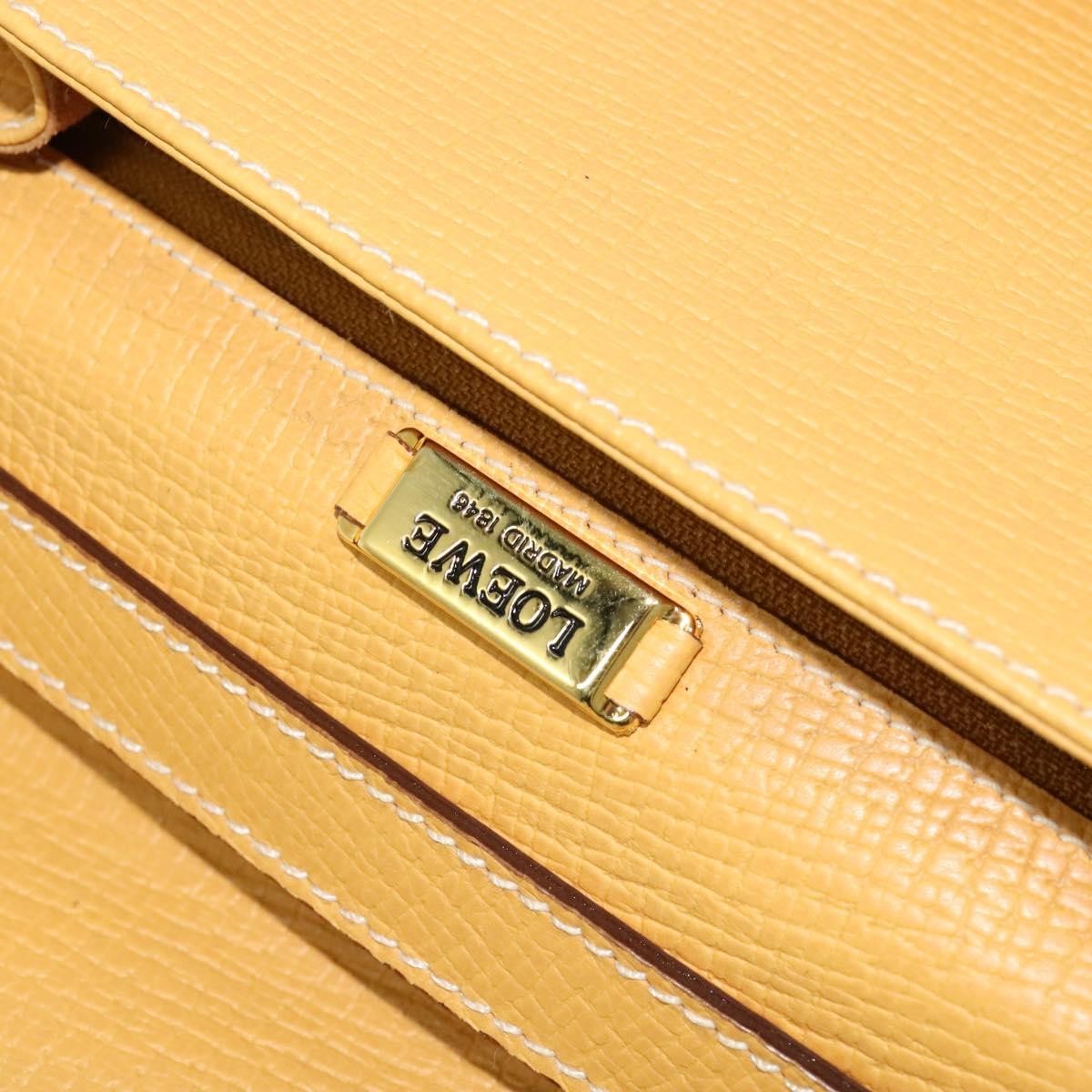 Loewe Barcelona Shoulder Bag Leather, YELLOW, LEATHER, Shoulder bag