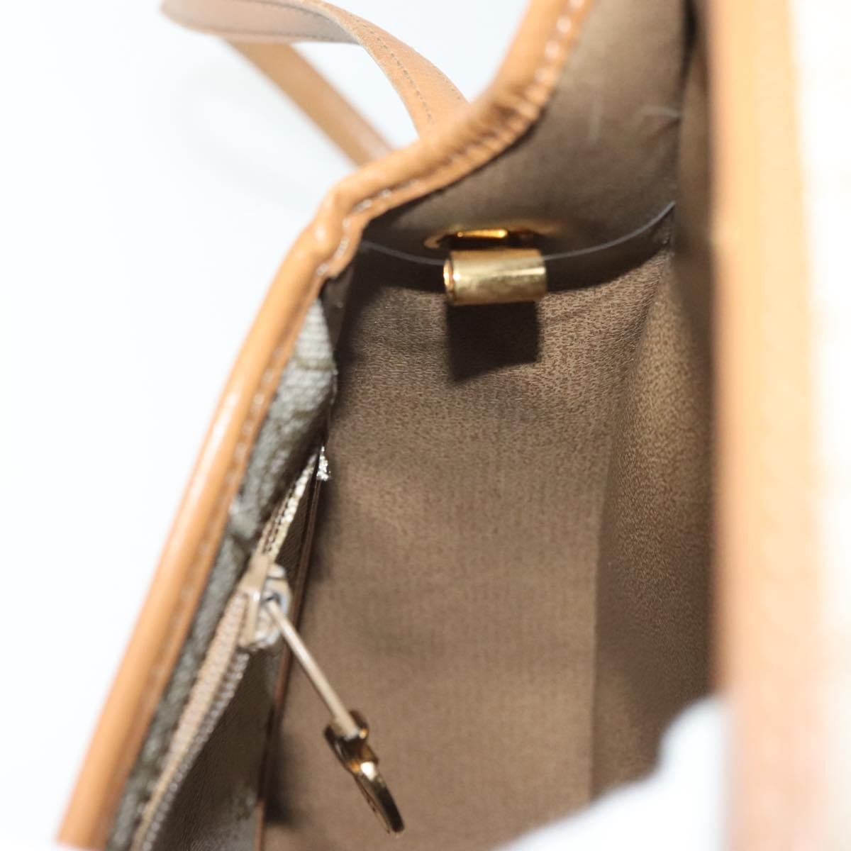 Christian Dior Vintage Honeycomb Shoulder Bag Canvas, BEIGE, CANVAS, Shoulder bag