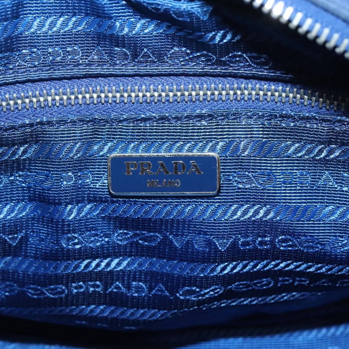 Prada Front Pocket Camera Bag Quilted Tessuto, BLUE, NYLON, Shoulder bag