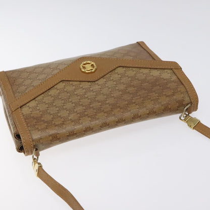 Celine Macadam Shoulder Bag Canvas, BROWN, CANVAS, Shoulder bag