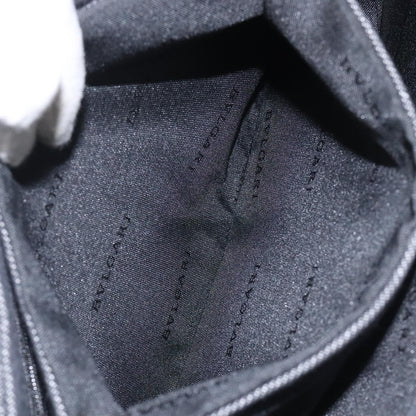 Bvlgari B.Zero1 Logomania Bag Canvas with Leather, BLACK, CANVAS, Shoulder bag