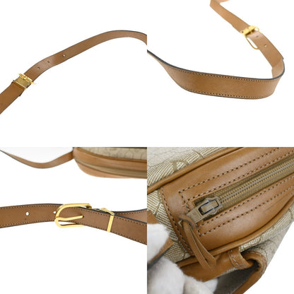 Christian Dior Vintage Honeycomb Shoulder Bag Canvas and Leather, BEIGE, CANVAS, Shoulder bag