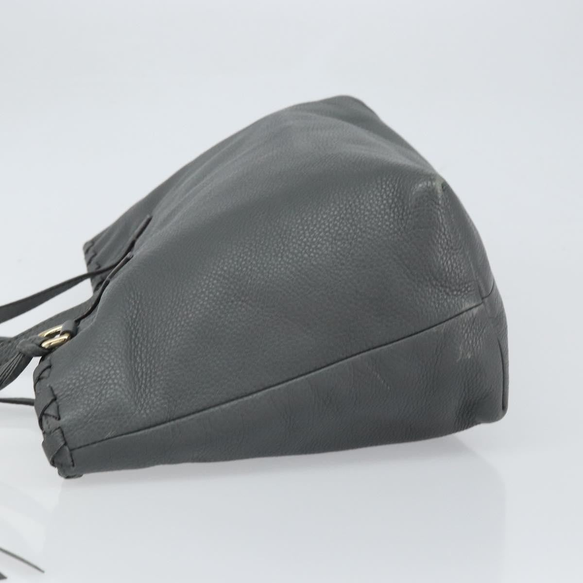 Gucci Bamboo Tassel Tote Leather, GRAY, LEATHER, Tote bag