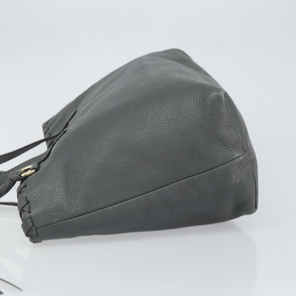 Gucci Bamboo Tassel Tote Leather, GRAY, LEATHER, Tote bag