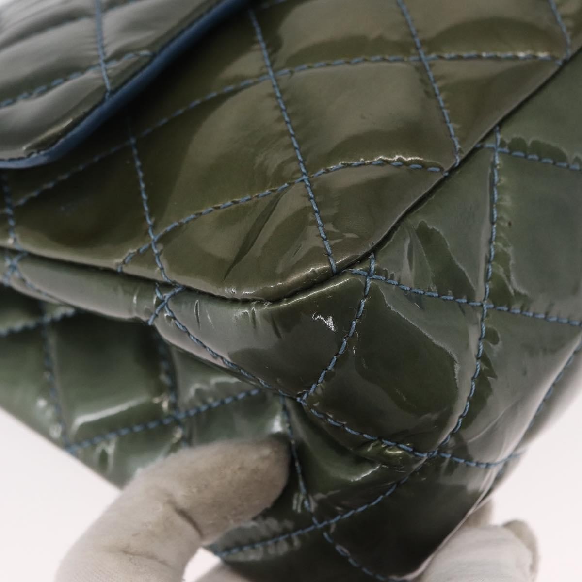 Chanel Reissue 2.55 Flap Bag Quilted Patent, GREEN, PATENT_LEATHER, Shoulder bag