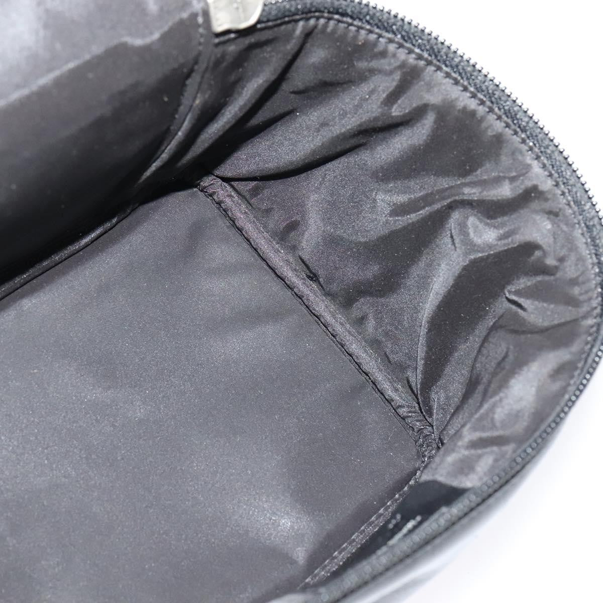 Salvatore Ferragamo Vintage Gancini Pochette Leather, BLACK, LEATHER, Handbag