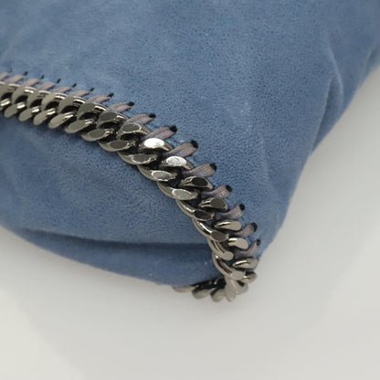 Stella McCartney Falabella Fold Over Crossbody Bag Suede, BLUE, SUEDE, Crossbody bag