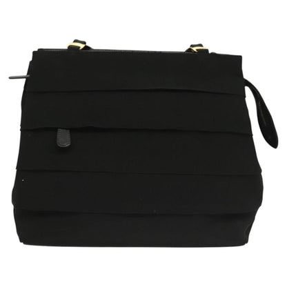 Salvatore Ferragamo Vala Shoulder Bag Canvas, BLACK, CANVAS, Shoulder bag