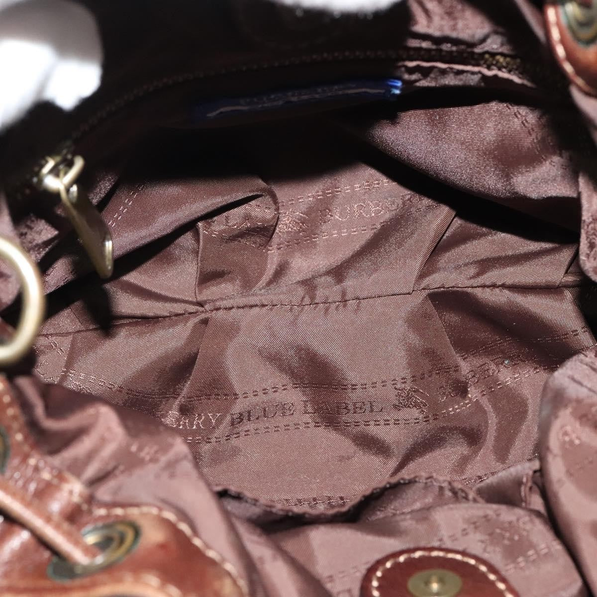 Burberry Blue Label Handbag Wool, BROWN, WOOL, Shoulder bag