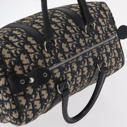 Christian Dior Vintage Trotter Boston Bag Canvas, NAVY, CANVAS, Travel bag
