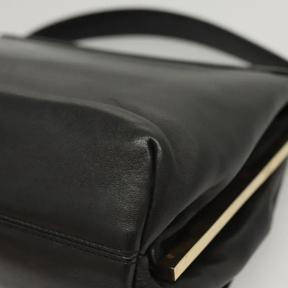 Salvatore Ferragamo Flap Handbag Leather, BLACK, LEATHER, Handbag