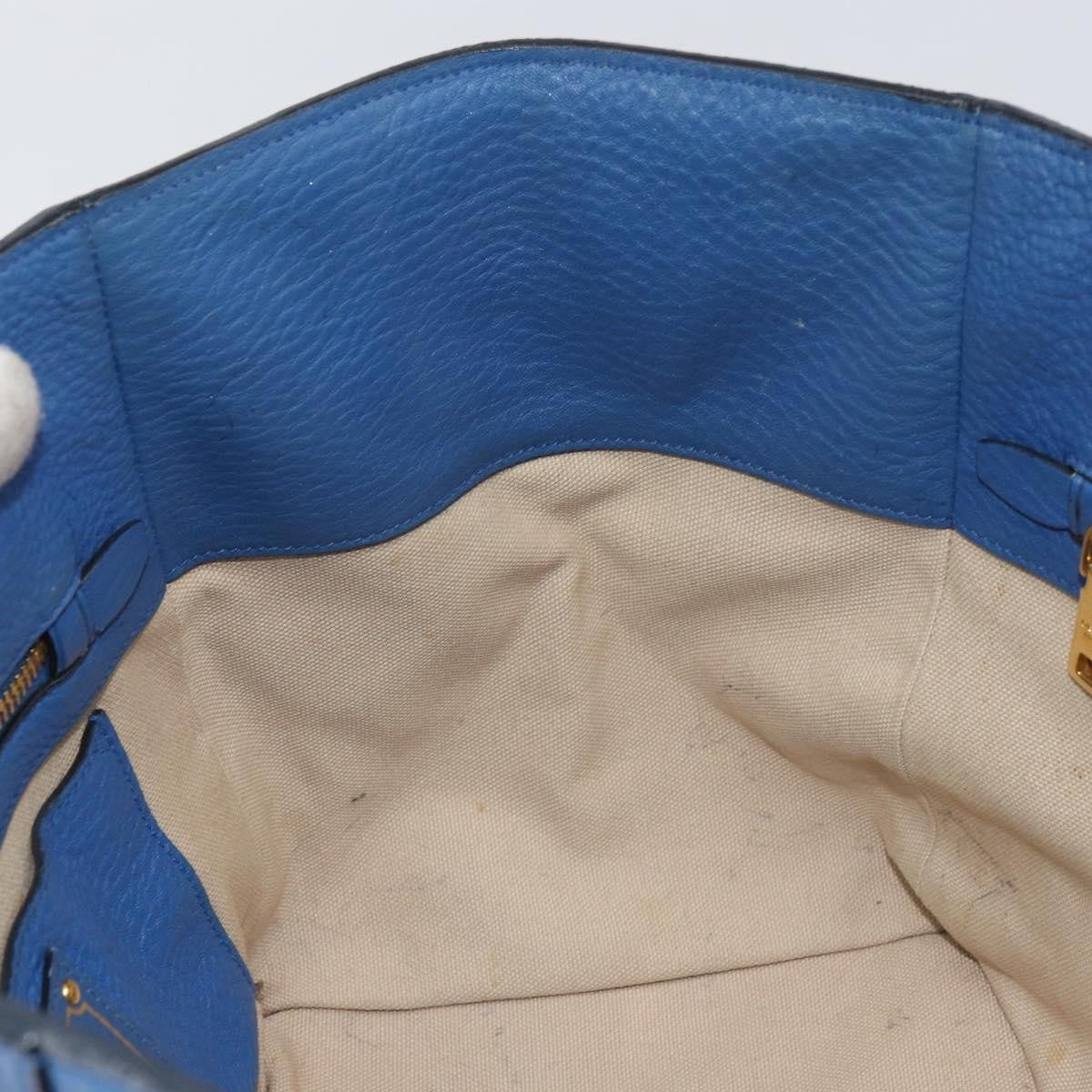 Prada Tote Vitello Daino Vitello Daino, BLUE, LEATHER, Tote bag