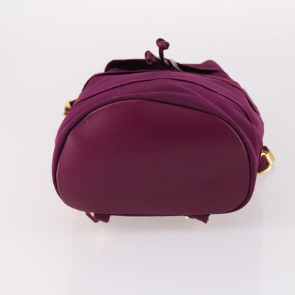 Salvatore Ferragamo Vala Backpack Canvas, PURPLE, CANVAS, Backpack