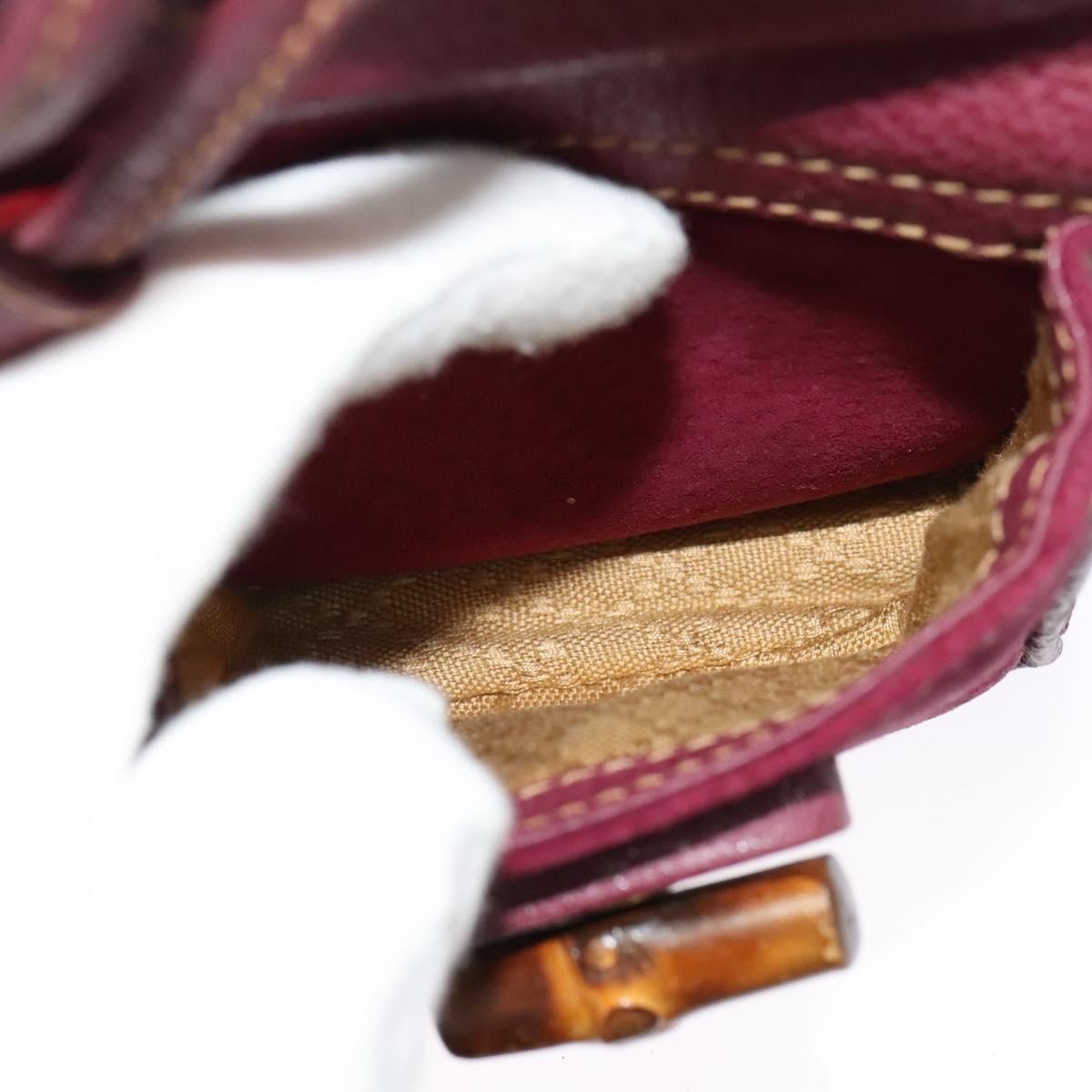 Gucci Vintage Bamboo Backpack Suede, PURPLE, SUEDE, Backpack