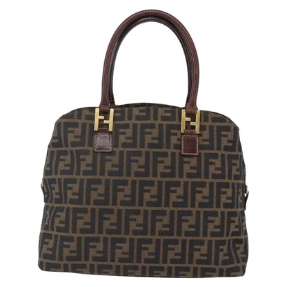 Fendi Vintage Convertible Satchel Zucca Canvas, BROWN, CANVAS, Handbag