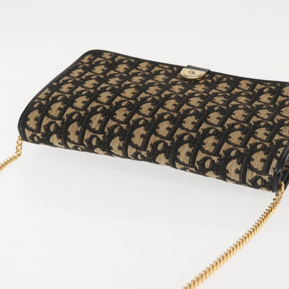 Christian Dior Vintage Trotter Shoulder Bag Canvas, NAVY, CANVAS, Shoulder bag