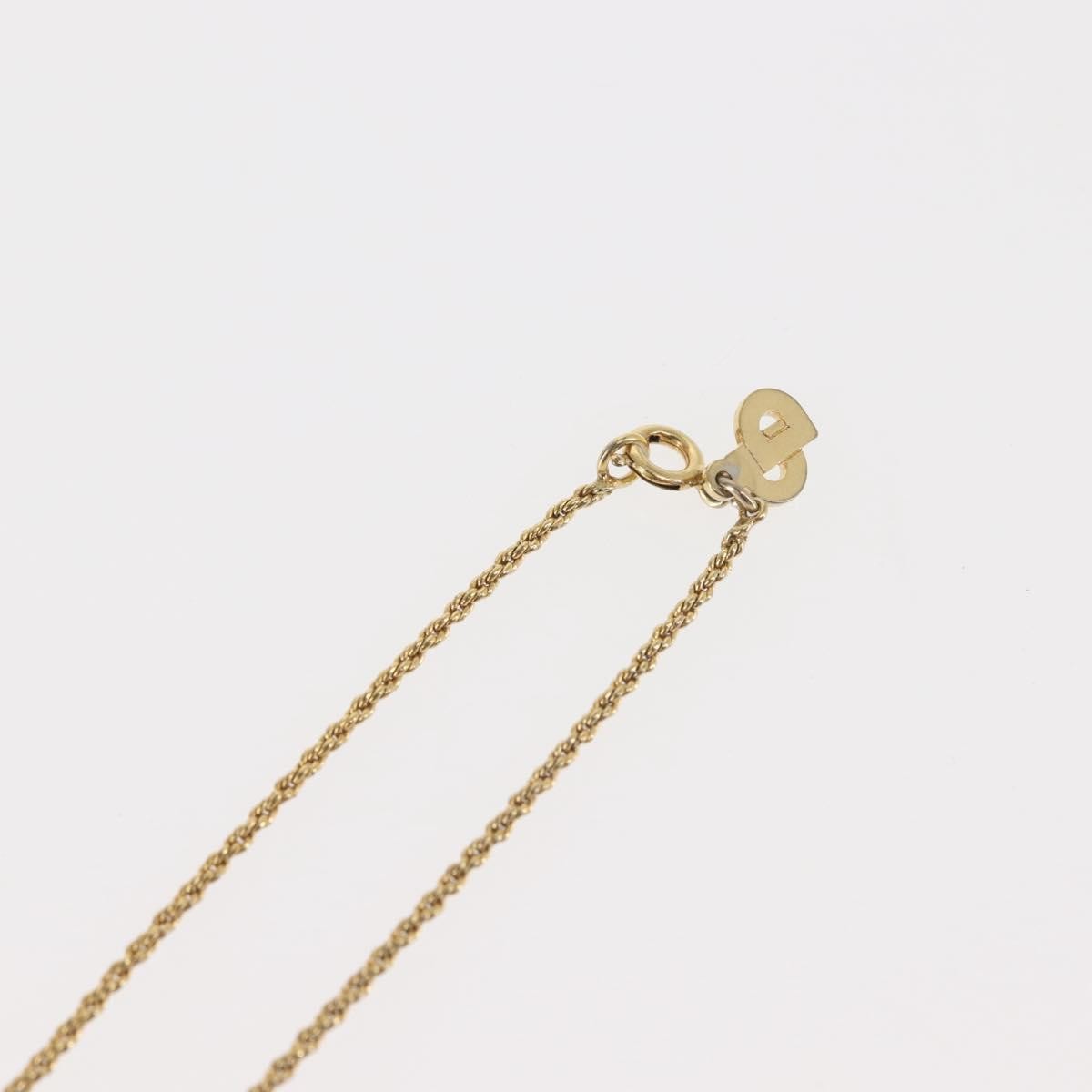 Christian Dior CD Pendant Necklace Metal, GOLD, METAL, Necklace