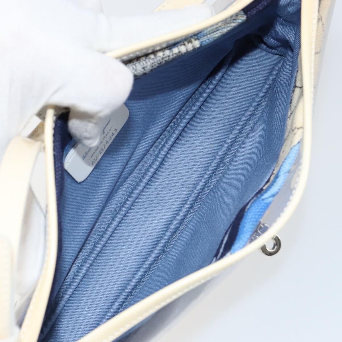 Salvatore Ferragamo Vintage Shoulder Bag Patent leather, BLUE, PATENT_LEATHER, Shoulder bag