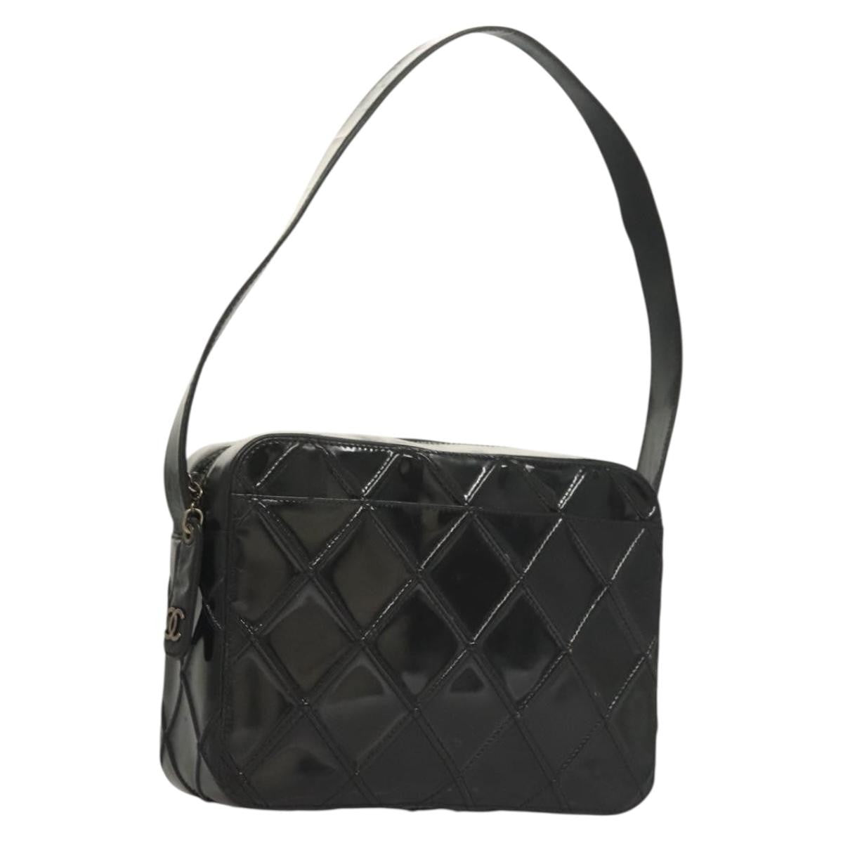 Chanel Vintage Shoulder Bag Patent leather, BLACK, PATENT_LEATHER, Shoulder bag