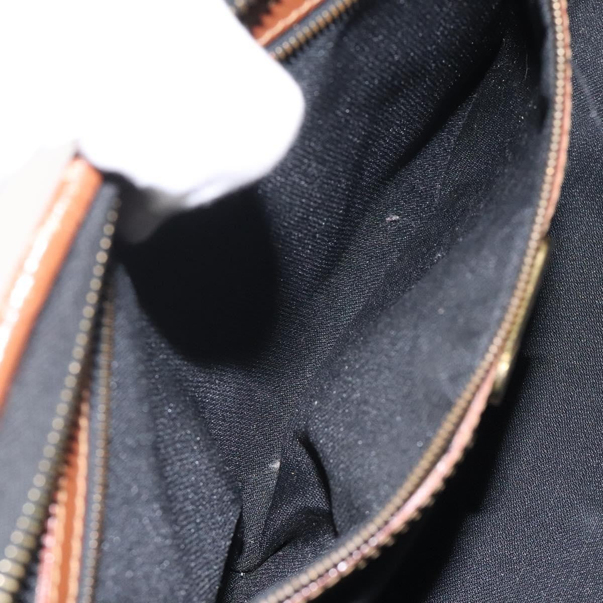 Fendi Vintage Pequin Boston Bag Coated Canvas, BROWN, CANVAS, Handbag