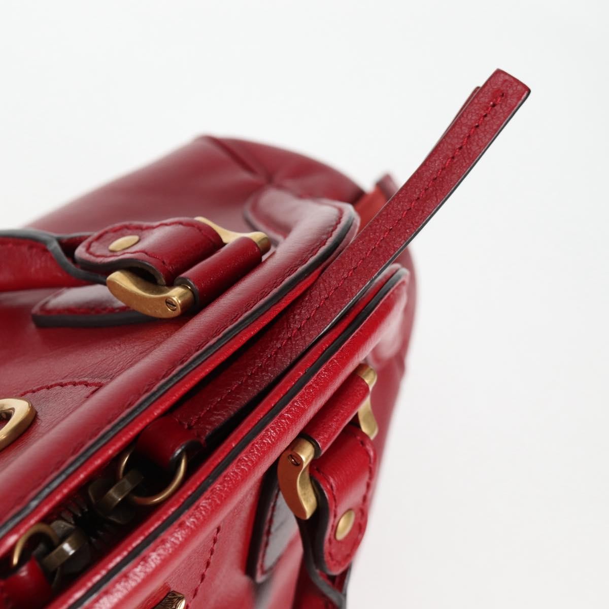 Gucci Rebelle leather red leather, RED, LEATHER, Handbag