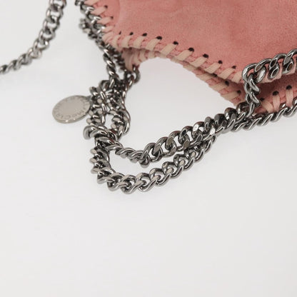 Stella McCartney Falabella Fold Over Crossbody Bag Suede, PINK, SUEDE, Crossbody bag