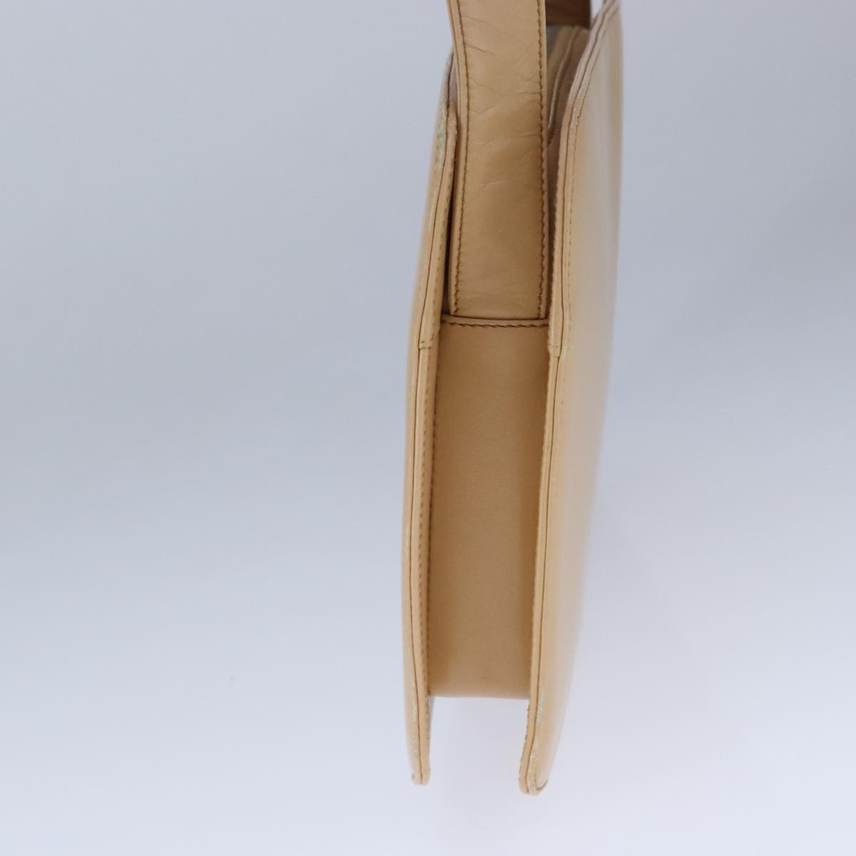 Prada Vintage Shoulder Bag Leather, BEIGE, LEATHER, Shoulder bag