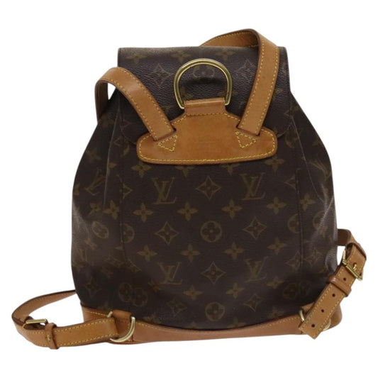 Louis Vuitton Vintage Montsouris Backpack Monogram Canvas, BROWN, CANVAS, Backpack