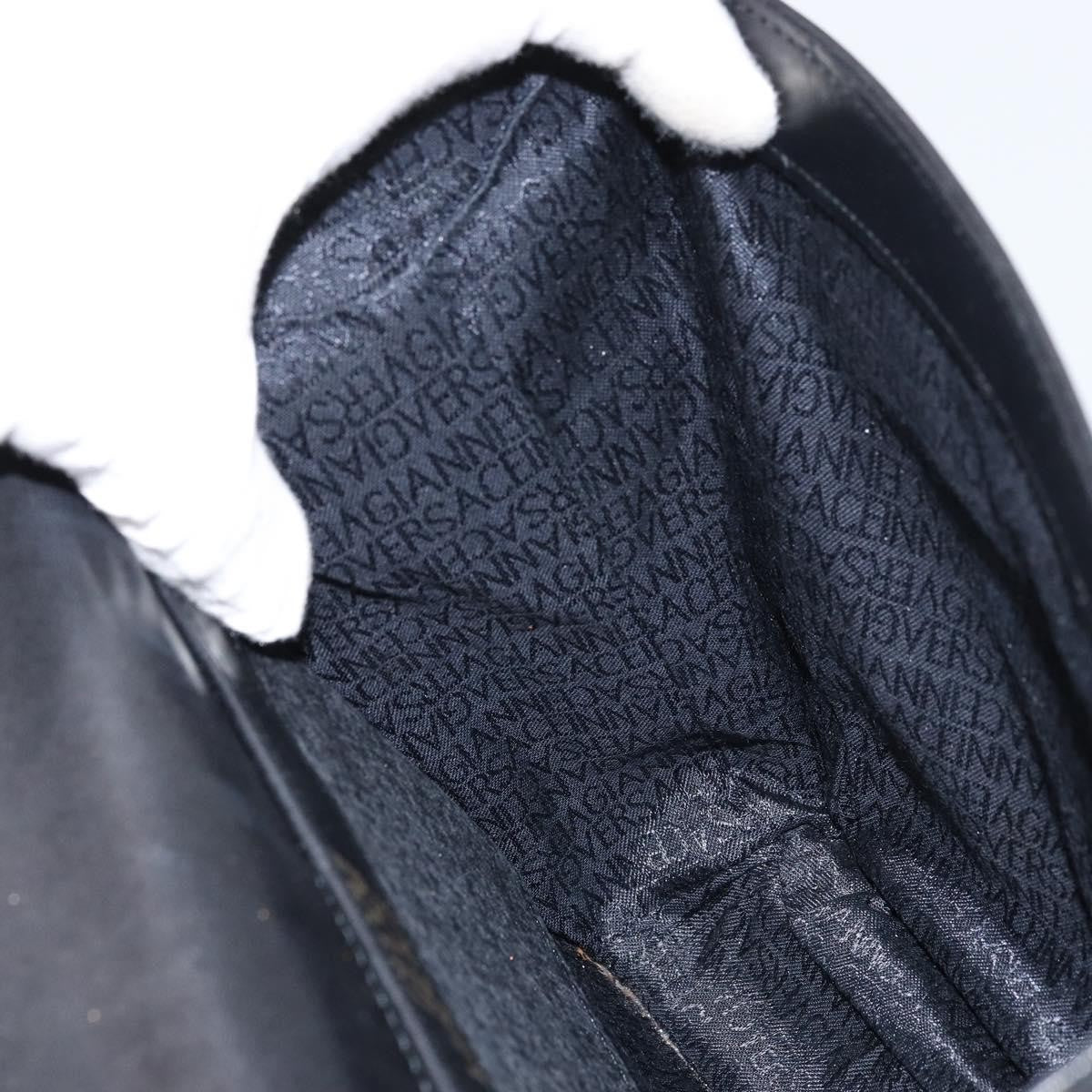 Versace Vintage Handbag Leather, BLACK, LEATHER, Handbag