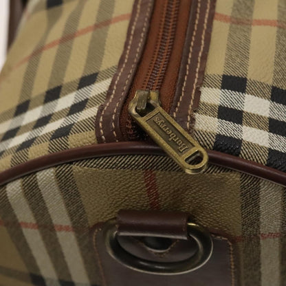 Burberry Nova check boston bag Canvas, Beige, PVC, Travel Bag