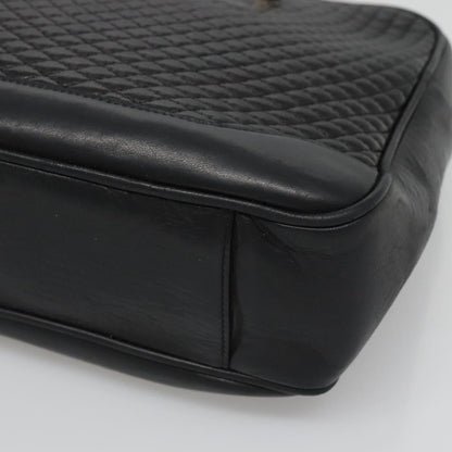 Bally Vintage Handbag Quilted Leather, Black, Leather, Handbag