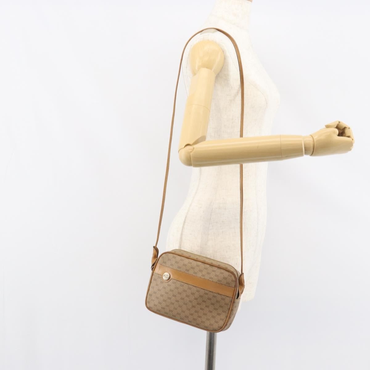 Gucci Micro GG supreme shoulder bag GG canvas, BEIGE, PVC, Shoulder bag