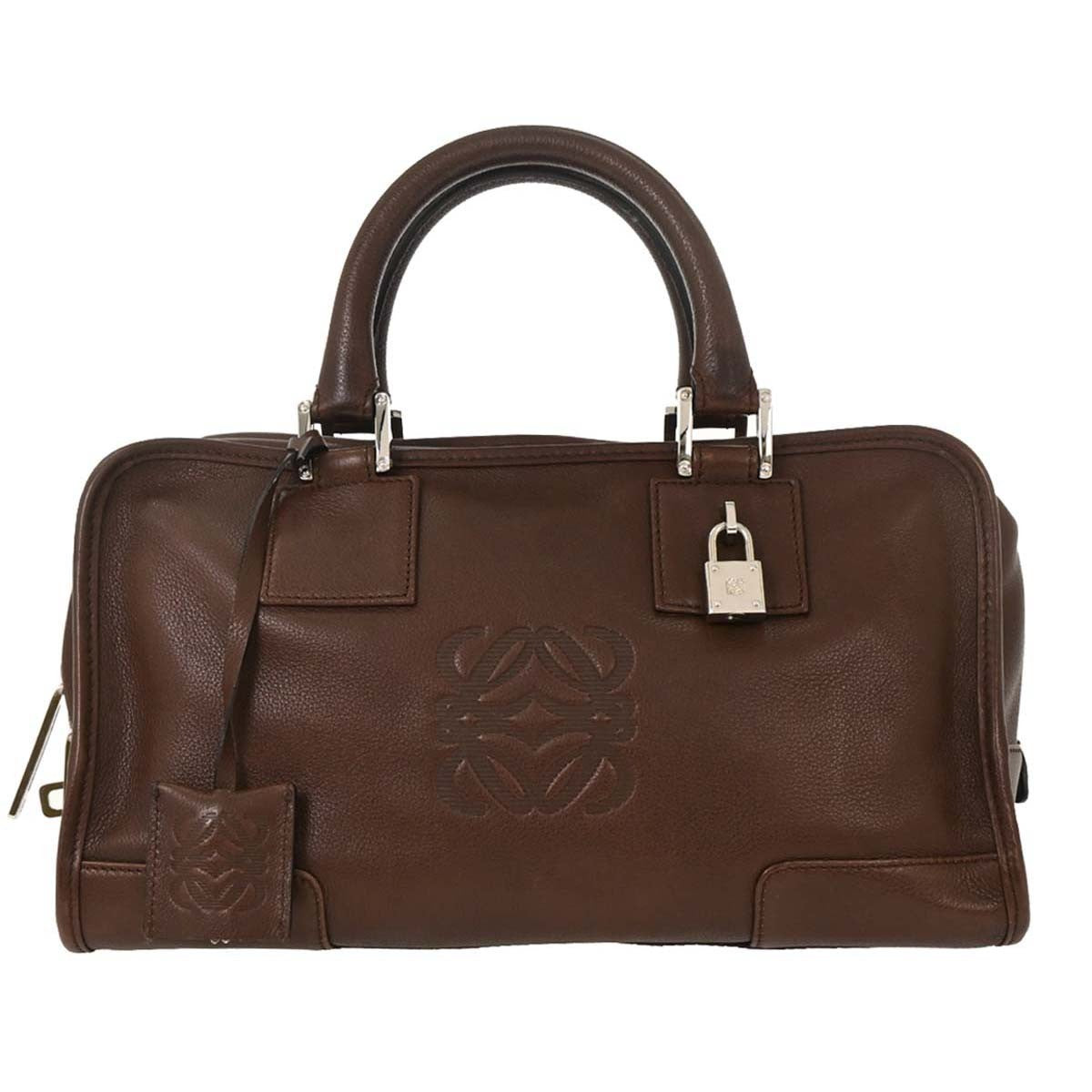 Loewe Amazona Bag Leather, BROWN, LEATHER, Handbag