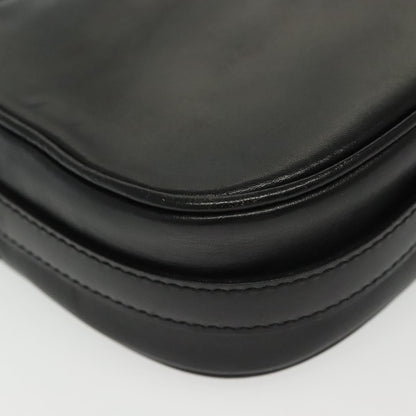 Celine Vintage Triomphe Shoulder Bag Leather, BLACK, LEATHER, Shoulder bag