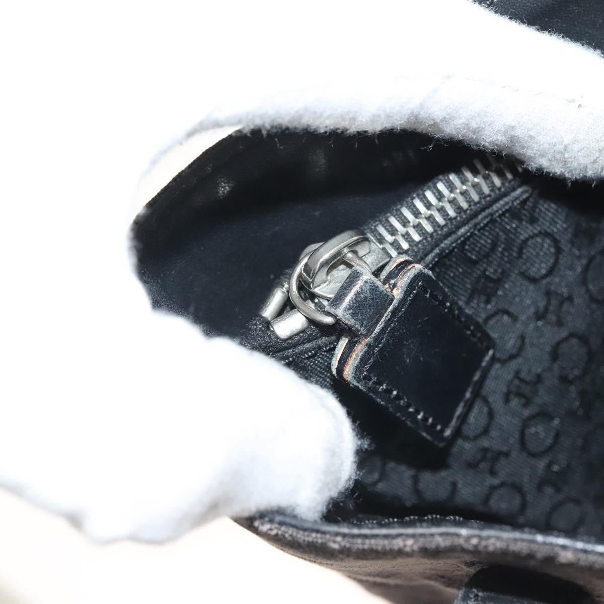 Celine C Macadam Handbag Canvas, BLACK, CANVAS, Handbag