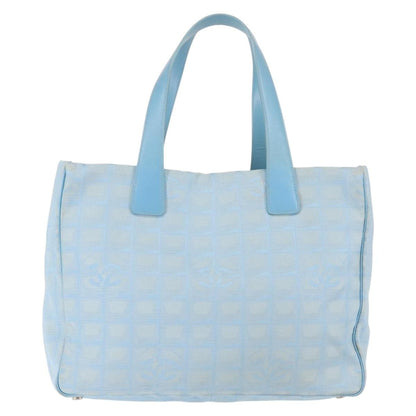 Chanel Front Zip Travel Line Tote Nylon, BLUE, NYLON, Tote bag