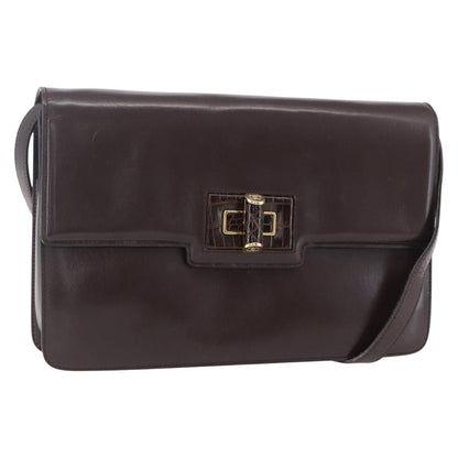 Gucci Vintage Shoulder Bag Leather, BROWN, LEATHER, Shoulder bag